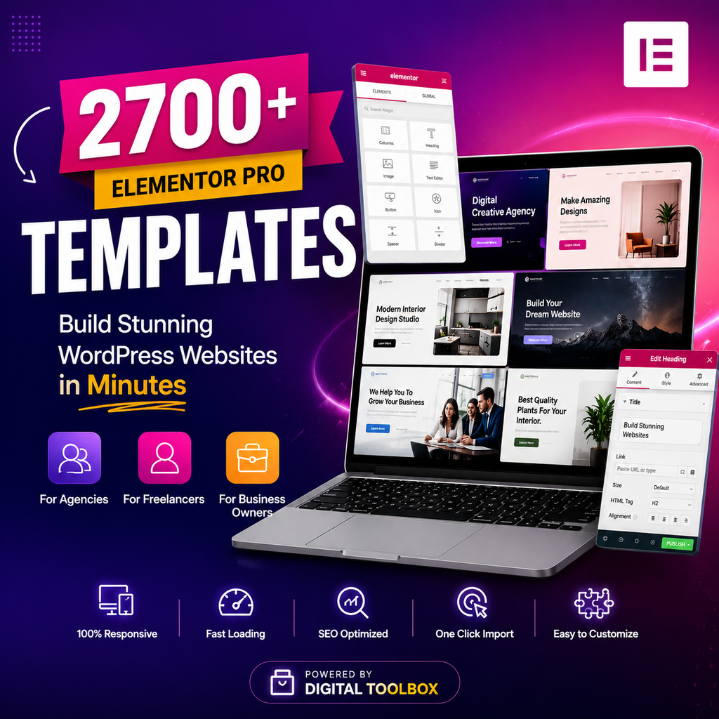 2700+ Elementor Pro Templates Bundle for WordPress